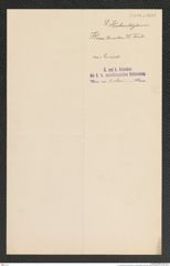 k.k. naturhistorisches Hofmuseum, Intendanzakten 1885-1896 (Hauer), Aktenzahl Z.317.a/1891, Seite 2